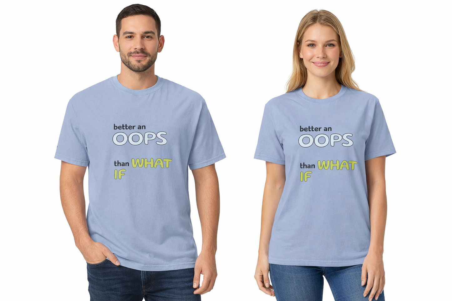 T-Shirt "OOPS - If" - Premium Heavyweight Cotton, Relaxed Fit