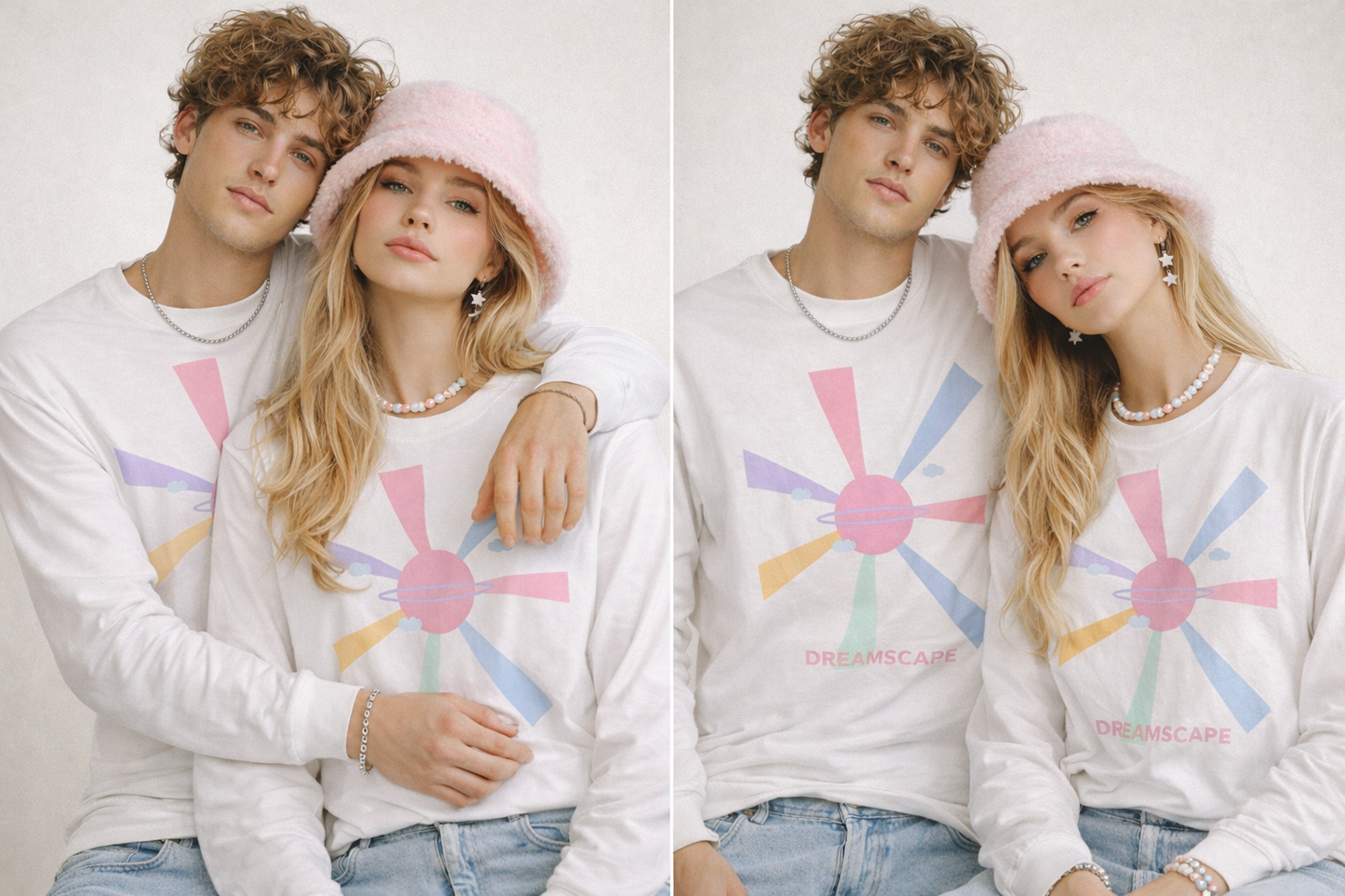 Långärmad T-shirt "DREAMSCAPE" - Streetwear Kollektion - Mjuk Lätt Bomull