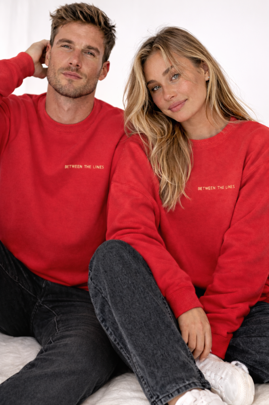 Czerwona bluza "nice" – Basic Streetwear, Sweatshirt