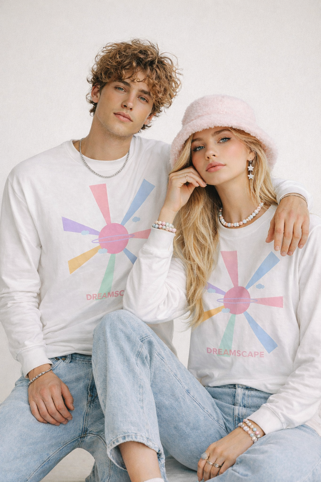 Långärmad T-shirt "DREAMSCAPE" - Streetwear Kollektion - Mjuk Lätt Bomull