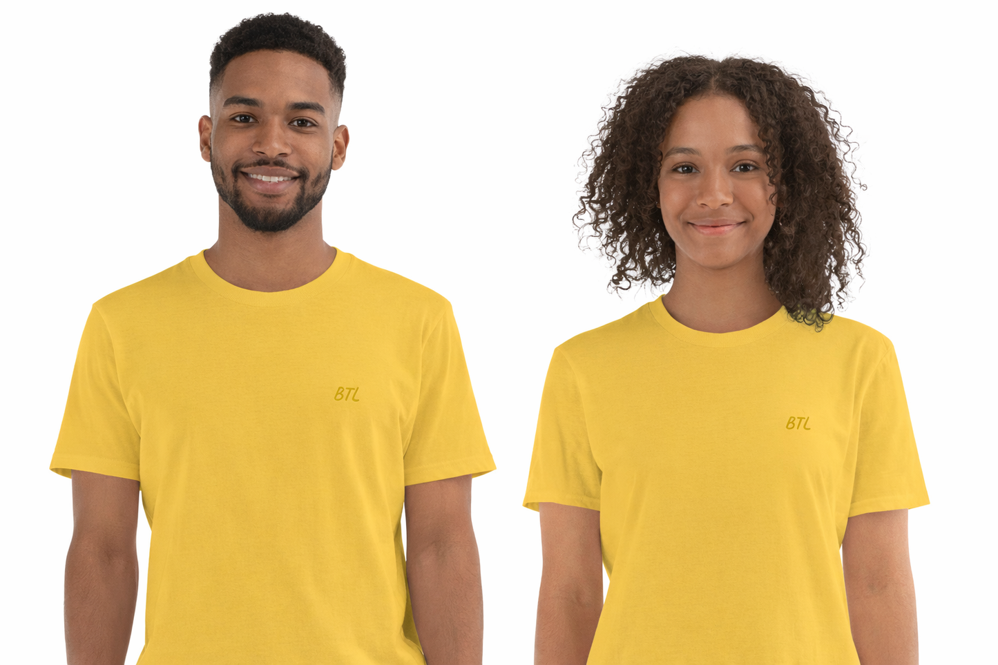 Basic Streetwear T-Shirt – Soft Cotton, Regular Fit (Yellow)