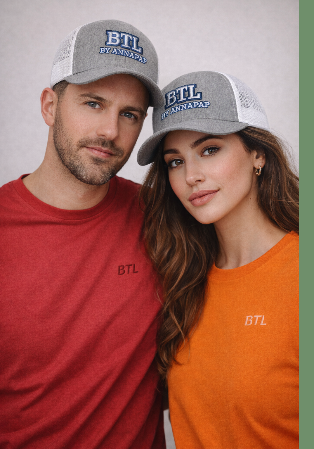 "BTL" Trucker Hat - Grey Stylish Baseball Cap - Basic | by AnnaPAP